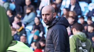 Claudio Gir�ldez, el entrenamiento del Celta en Bala�dos de este enero.