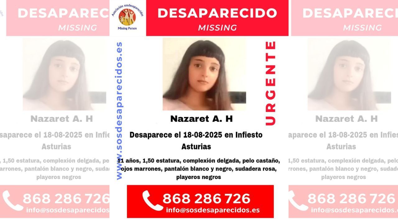 Buscan a una niña de 11 años desaparecida hace dos días en Infiesto