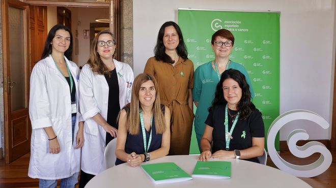El equipo de la sede de A Coru�a de la AECC