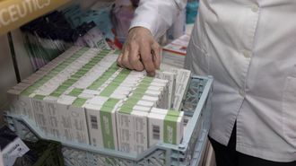 Imagen de archivo de test covid en una farmacia de la Costa da Morte