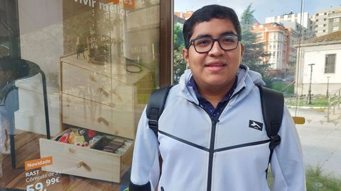 Jaziel Colorado estudia Comunicación Audiovisual en la UDC