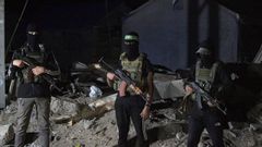 Miembros de la Brigadas de Al Qassam, el brazo armado de Hams.