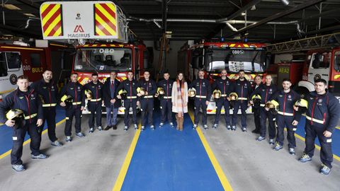 Los nuevos bomberos de Lugo se hicieron la tradicional foto de familia