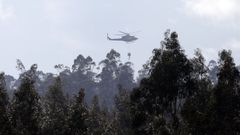Foto de archivo de un helic�ptero que particip� en un operativo para apagar un incendio forestal en A Mari�a