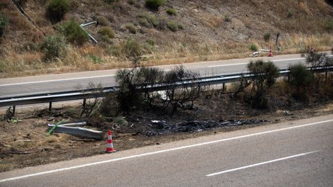 El lugar en el que ocurrió el accidente en el que murieron Diogo Jota y su hermano.