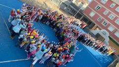 Acto conmemorativo del d�a del c�ncer infantil en un centro de Barbanza 