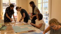 Curso de estampaci�n de pa�os artesanal celebrado en Ribadavia