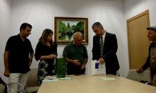 Xos� Luna, Amalia Goldar, Gerardo Cabada, Valent�n Garc�a e Manuel Cabada, na presentaci�n da obra.