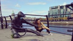 Tamara en Dubl�n, donde estuvo trabajando este oto�o en una escuela Montessori antes de viajar a Alemania