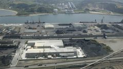 Vista a�rea de la sede de Asturiana de Fertilizantes