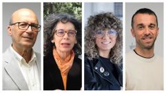 De izquierda a derecha, los independientes Jos� Antonio Ponte Far (n�mero 7 del PP), Montserrat Dopico (2 del PSOE), Nerea P. Carballeira (2 de Ferrol en Com�n) y Adri�n Mart�nez (17 del PP).
