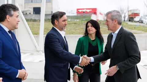 Alfonso Rueda, acompa�ado por la conselleira de Vivenda, Mar�a Mart�nez Allegue, particip� en la inauguraci�n del Encontro GaliBuild