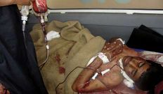 Uno de los heridos tras el asalto del Ej�rcito.