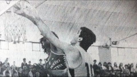 En el ao 1982, ltimo partido de la temporada del Obra en el que logro el ascenso a Primera Division.