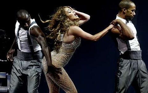 Jennifer Lopez durante un concierto celebrado el pasado mes de junio en Santiago de Chile.