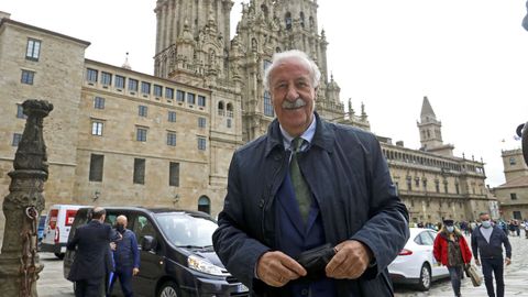 Vicente del Bosque, en una visita a Santiago de Compostela en el 2021.