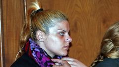 Roc�o Gondar, una de las dos encarceladas por matar a sartenazos a Secundino, octogenario de Poio en 2016, durante el juicio. Ha aparecido muerta en la c�rcel de Mansilla de las Mulas (Le�n)