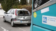 El accidente le revent� el cristal trasero al coche en el que viajaba el herido