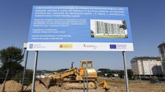 Obras en Lugo para construir viviendas protegidas en la zona de Garabolos