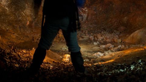 Una galer�a de las minas de hierro de Paradela, explotadas hasta finales del siglo XIX