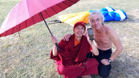 Chelui en uno de sus viajes