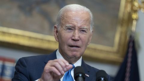 Joe Biden, el viernes, en la habitacin Roosevelt de la Casa Blanca.