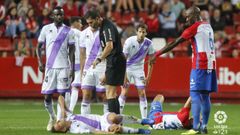 Trujillo Su�rez durante el Sporting-Numancia de esta temporada