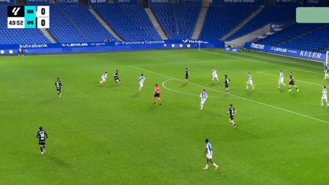 Robo alto de Diego S�nchez para el gol del Sporting