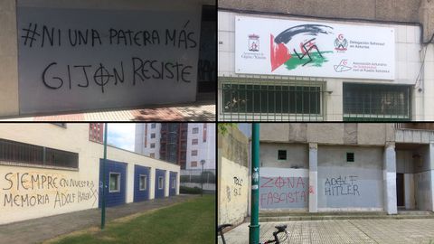 Pintadas fascistas en Gij�n
