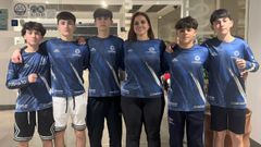 Integrantes del Costado Taekwondo Boiro en el campeonato.