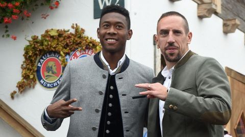 David Alaba y Franck Ribery