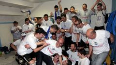 Celebraci�n del Noia en el 2014, cuando subieron a Preferente