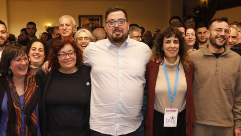 El BNG celebra en Vigo sus resultados.