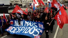 Manifestaci�n de los trabajadores de Extel en A Coru�a