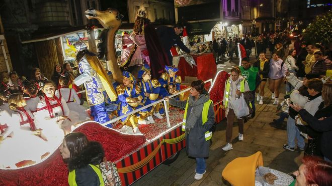 Imagen de archivo de la cabalgata de Reyes en Ribeira.