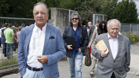 Alonso Montero no 2014 nun acto no P�ramo xunto a Arcadio L�pez Casanova, Claudio Rodr�guez Fer e Carme Blanco