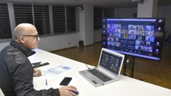 Manuel Baltar en la reuni�n telem�tica del comit� ejecutivo del PP