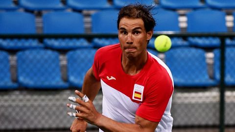 Rafa Nadal ya entren� en R�o.