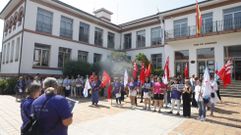 Las imhenes de laconcentracin en Monforte en demanda de ms seguridad para las trabajadoras de la ayuda a domicilio