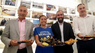 Juli�n Bustelo y responsables de las entidades organizadoras presentaci�n la cita gastron�mica