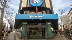 La sede nacional del PP en la calle G�nova de Madrid, en una imagen de archivo.