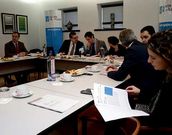 Aguilera, en la reuni�n de trabajo con varios cl�steres.