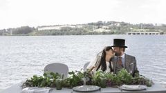 En la imagen, los novios de una boda celebrada el pasado verano en el Pazo da Merced