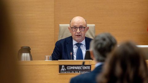 El exministro Cristóbal Montoro en el Congreso.