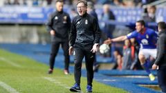 Anquela Real Oviedo Albacete Carlos Tartiere.Anquela, durante el partido
