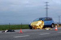 El accidente en el que falleci� la anciana de Serantes, de 73 a�os de edad, el lunes por la ma�ana.