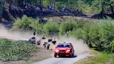 Momento da anterior edición do Rallymix de Ribadumia, no ano 2022