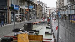 Las obras de la senda de la Xunta entraron esta semana en su recta final en la avenida de As Caldas.