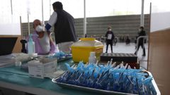 Vacunaci�n en el recinto ferial de Pontevedra