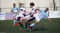 Imagen del debut del filial en Liga frente al Mutilvera el pasado fin de semana